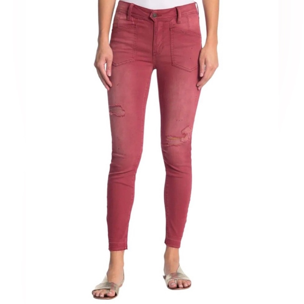 Free People Mid Rise Skinny Jeans